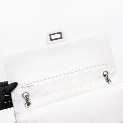 2.55 Reissue 228 Double Flap Bag White Leather