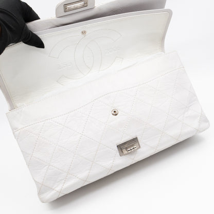 2.55 Reissue 228 Double Flap Bag White Leather