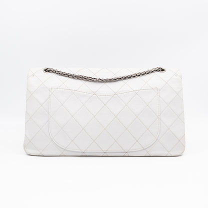 2.55 Reissue 228 Double Flap Bag White Leather
