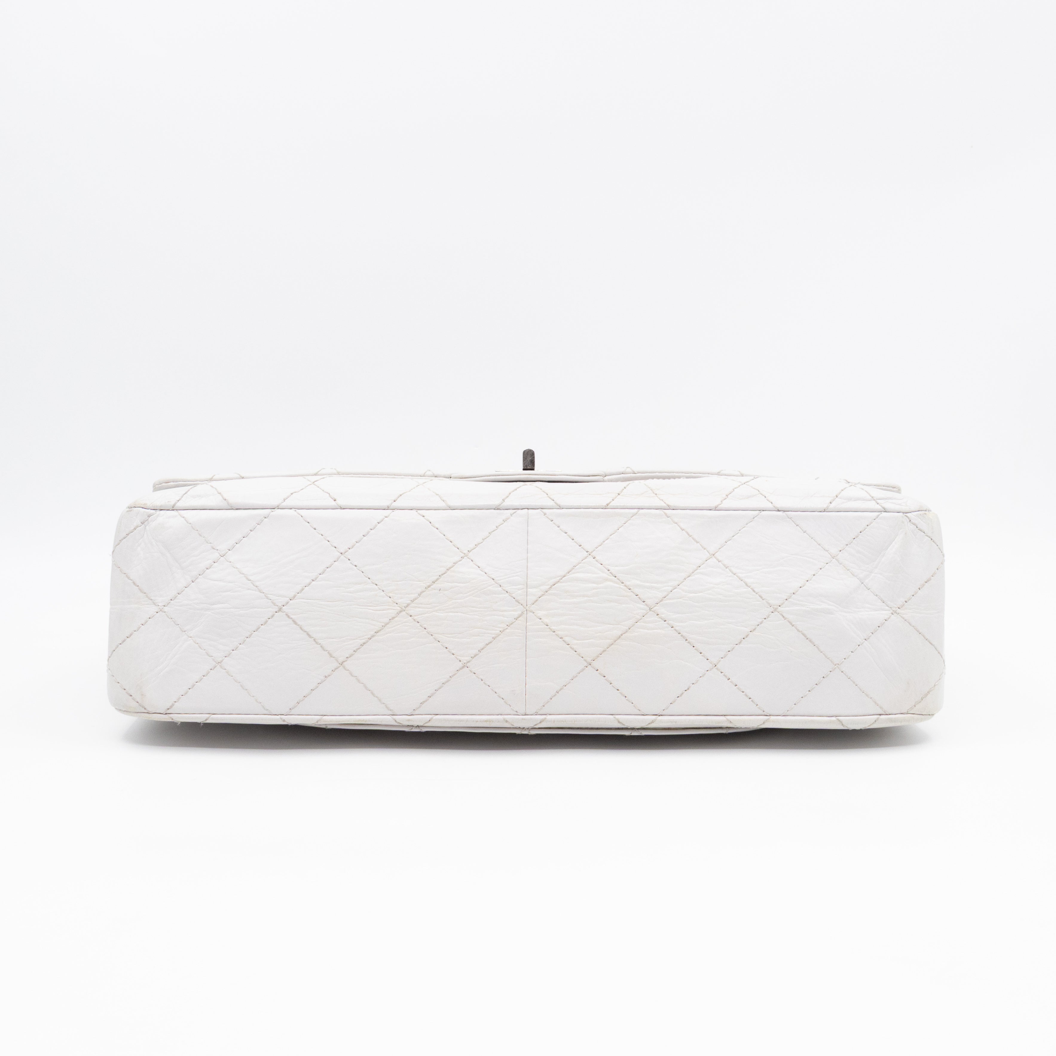 2.55 Reissue 228 Double Flap Bag White Leather