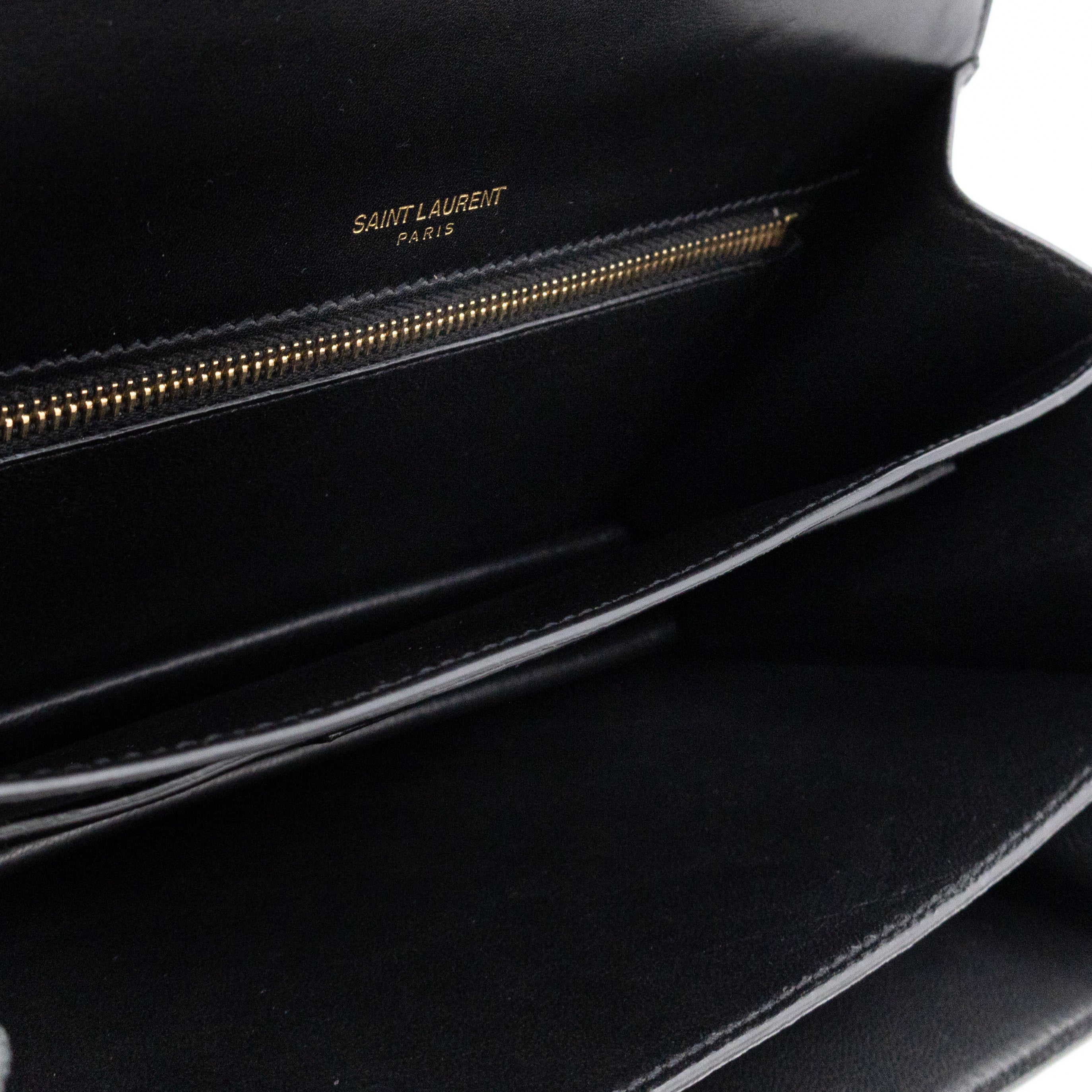 Domino Medium Shoulder Bag Black Smooth Leather