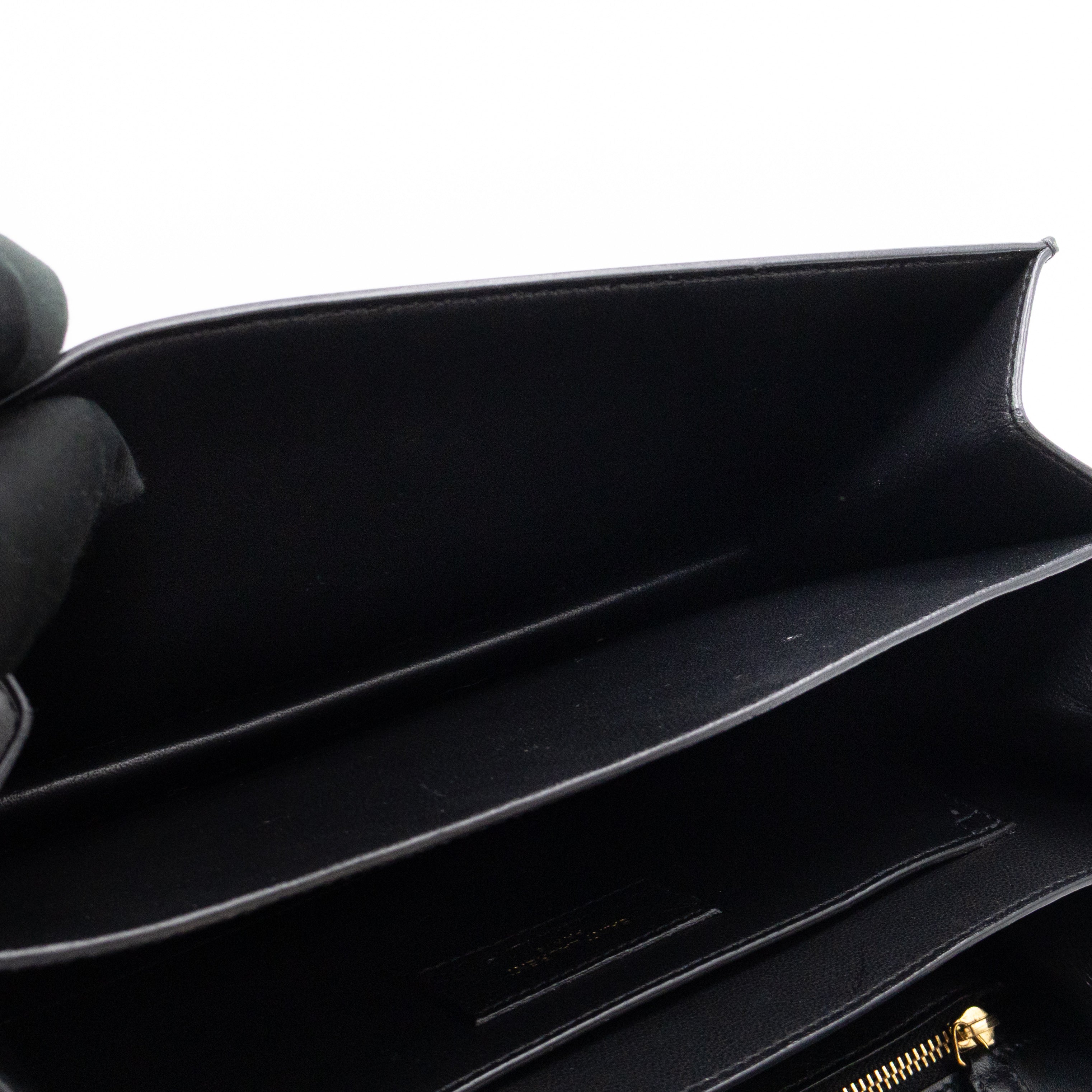 Domino Medium Shoulder Bag Black Smooth Leather