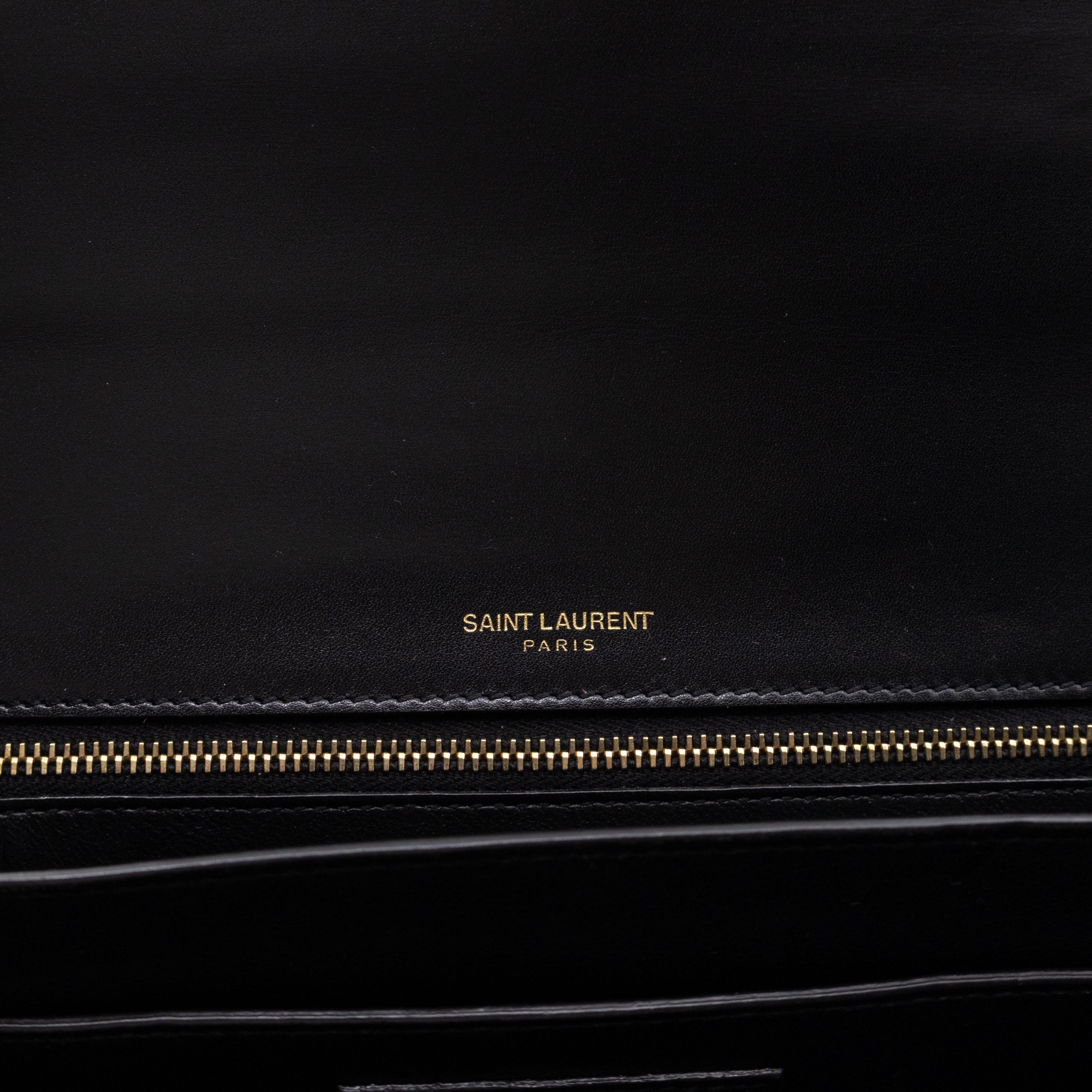 Domino Medium Shoulder Bag Black Smooth Leather
