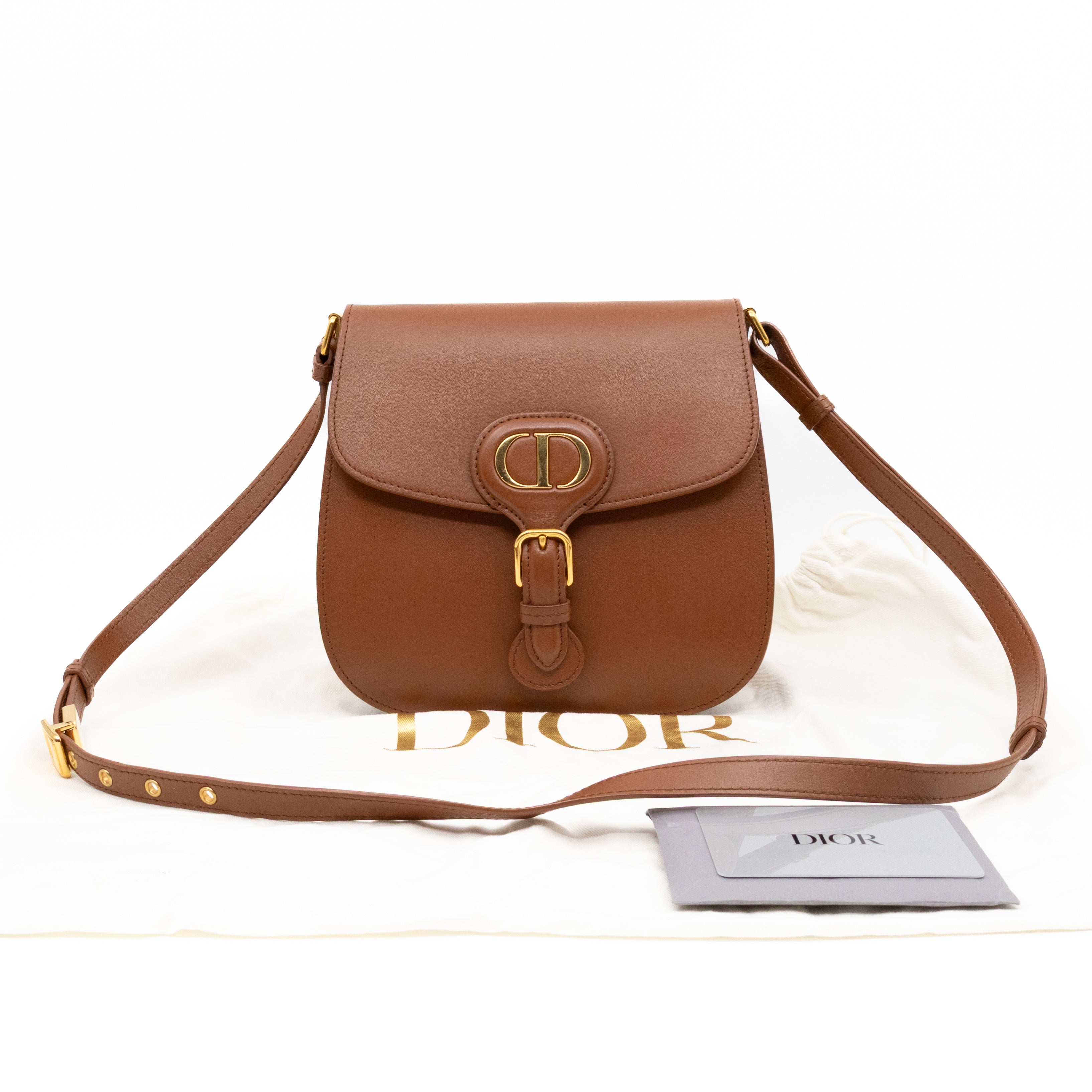 Bobby Frame Flap Bag Medium Tan Leather