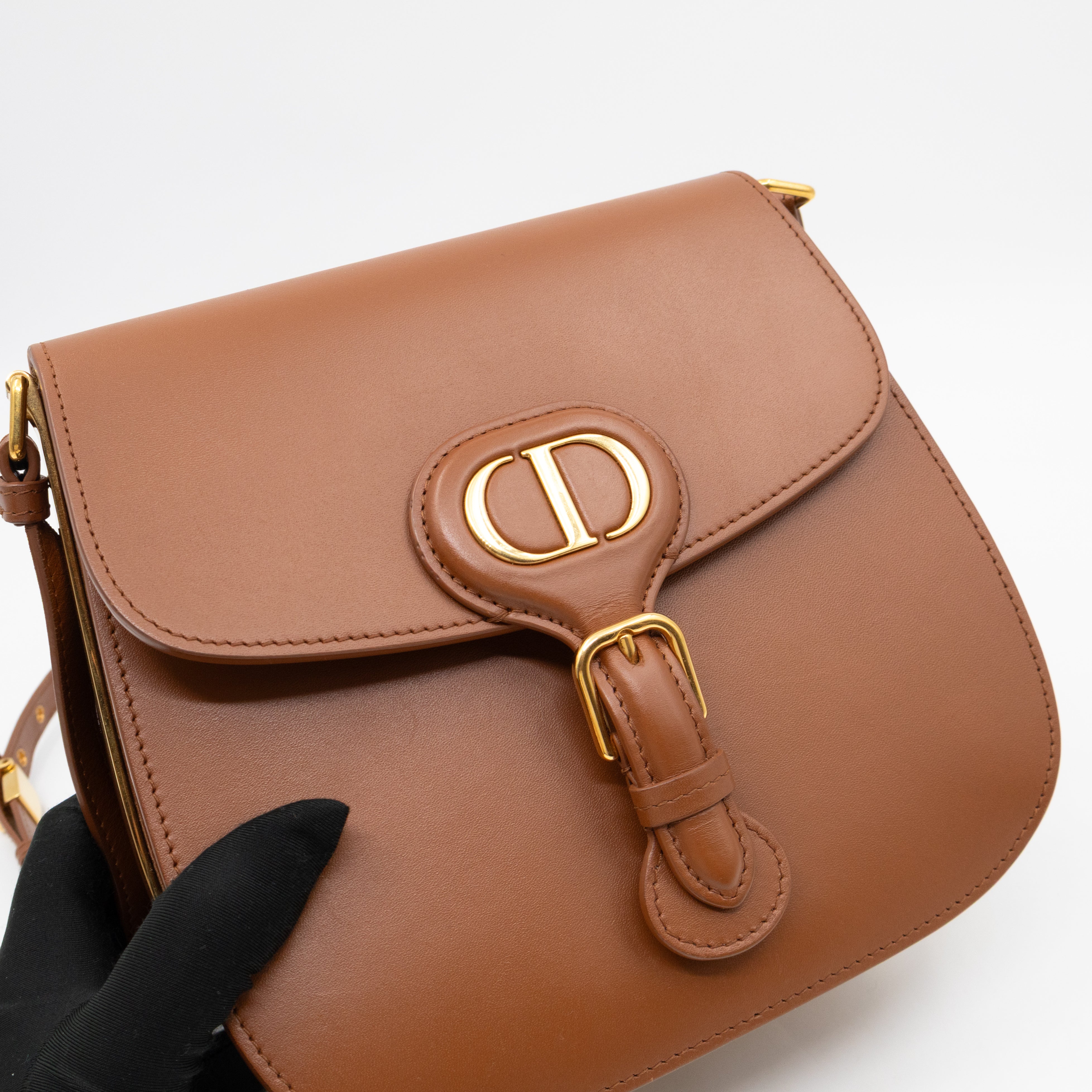 Bobby Frame Flap Bag Medium Tan Leather