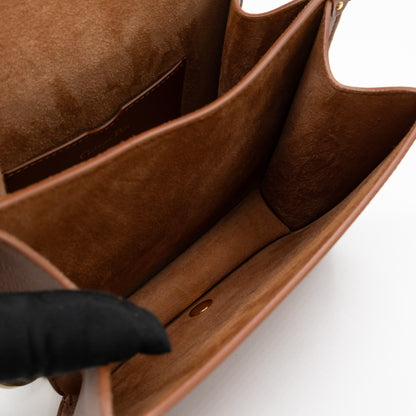 Bobby Frame Flap Bag Medium Tan Leather