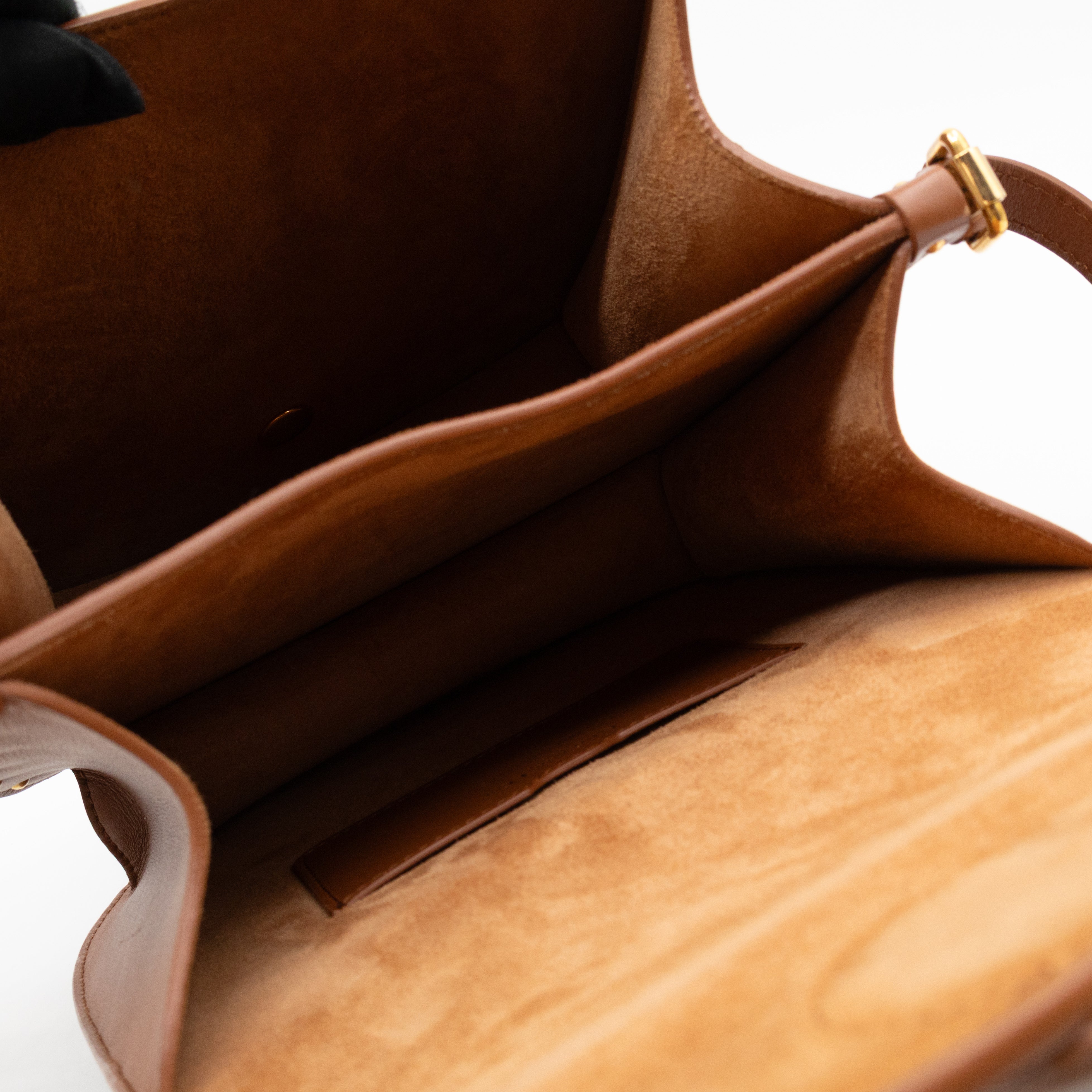 Bobby Frame Flap Bag Medium Tan Leather