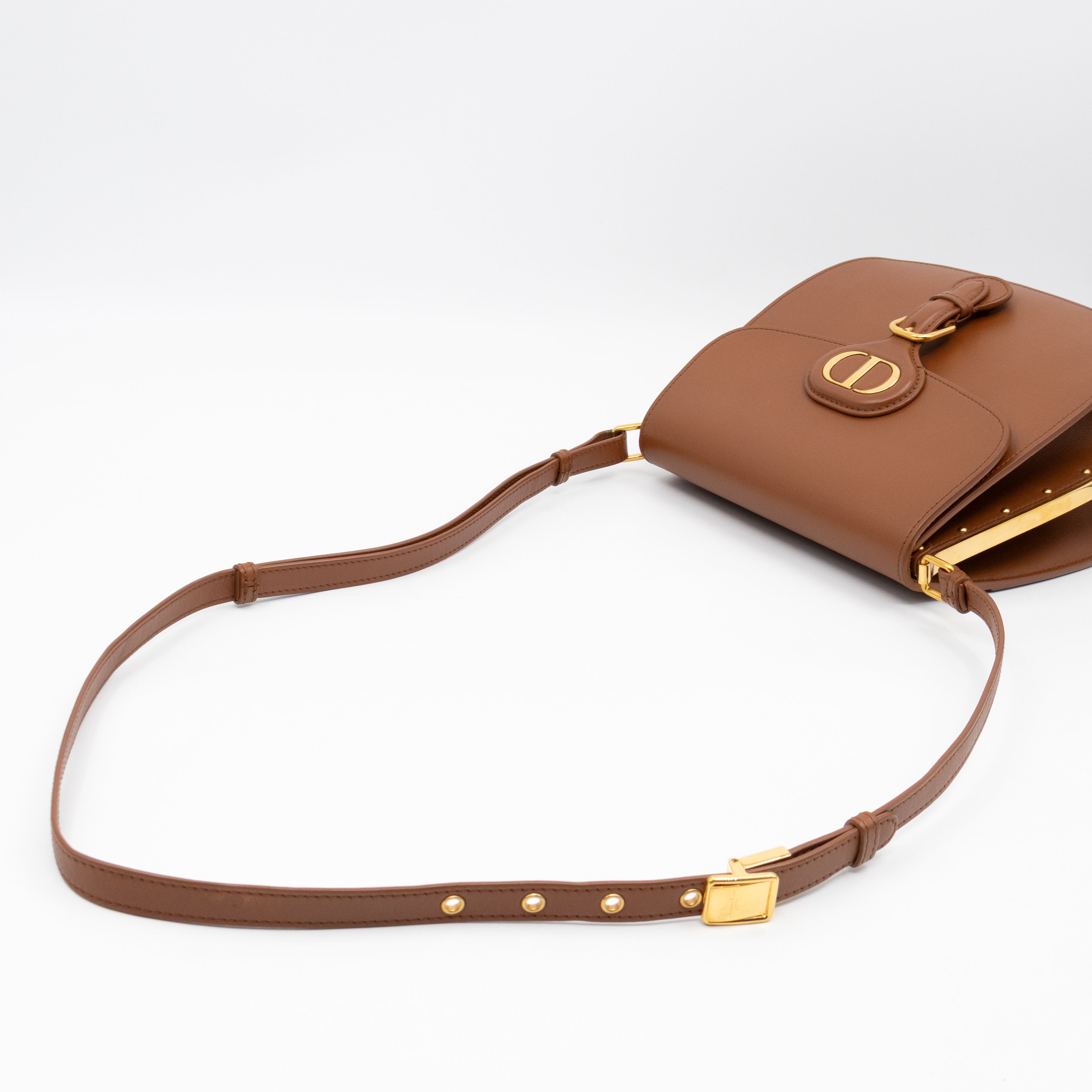 Bobby Frame Flap Bag Medium Tan Leather