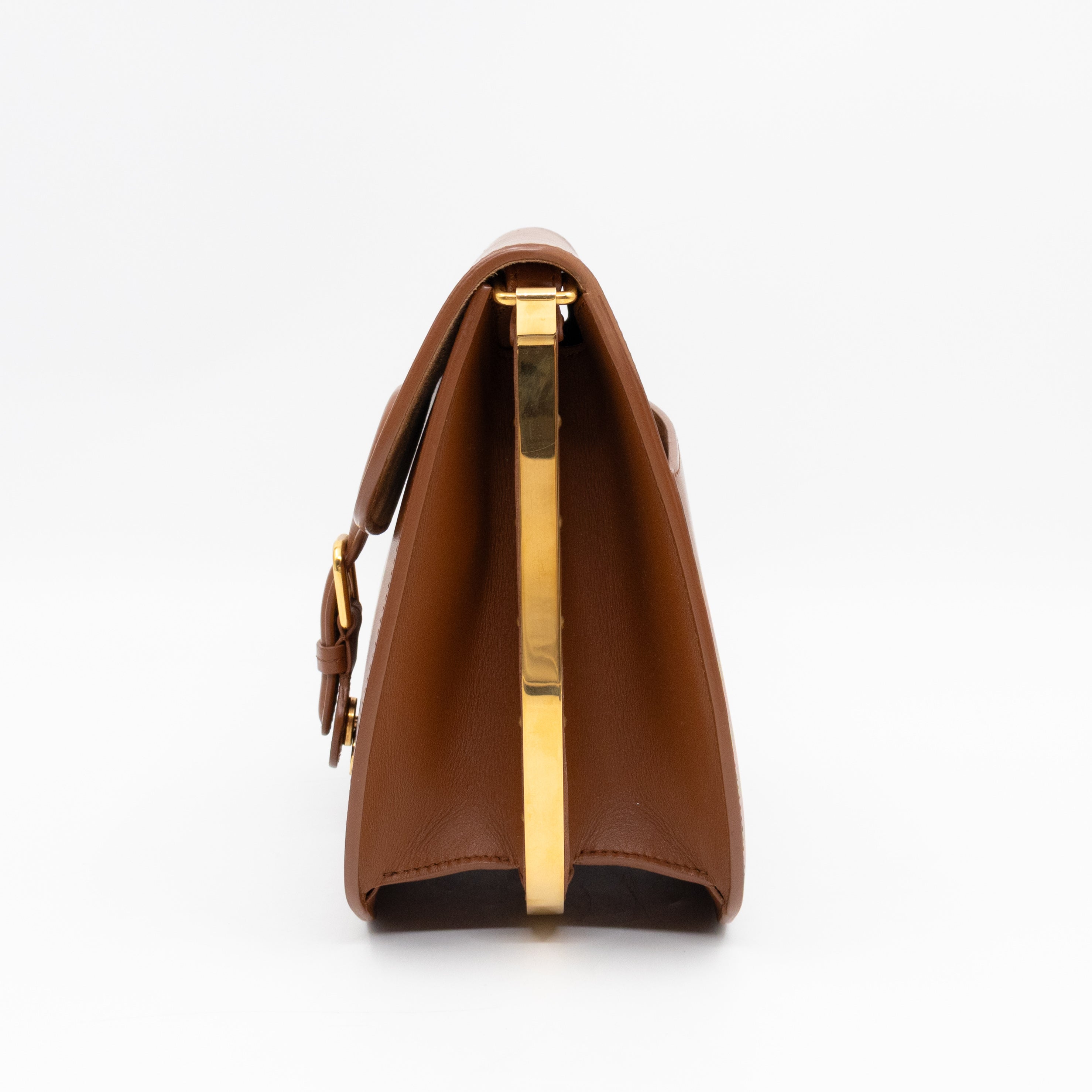 Bobby Frame Flap Bag Medium Tan Leather