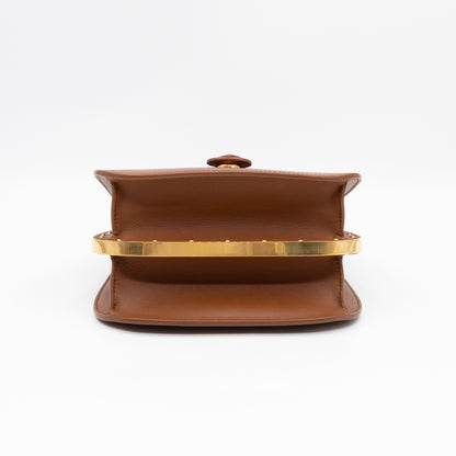 Bobby Frame Flap Bag Medium Tan Leather