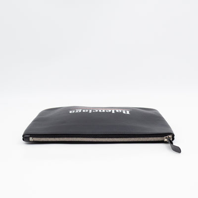 Campaign Clutch Black Leather