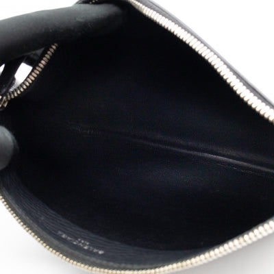 Campaign Clutch Black Leather