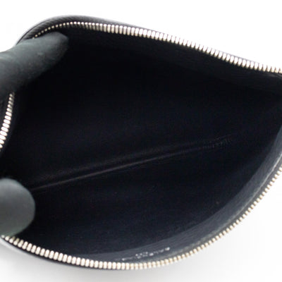 Campaign Clutch Black Leather