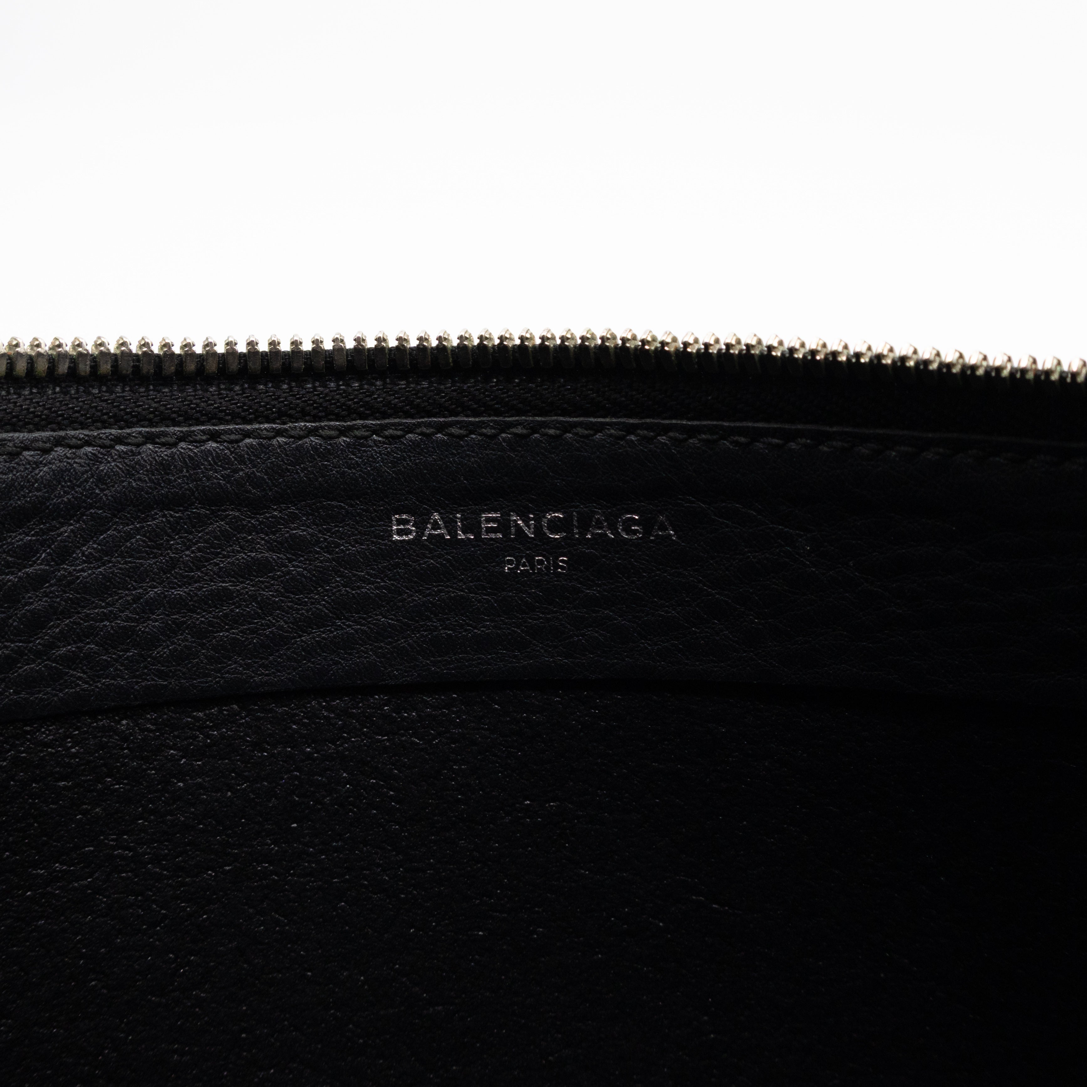 Campaign Clutch Black Leather