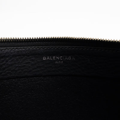 Campaign Clutch Black Leather