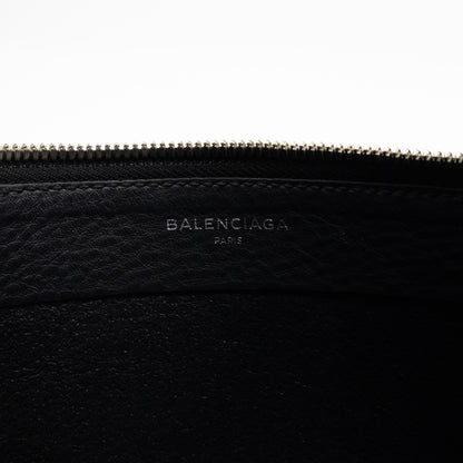 Campaign Clutch Black Leather