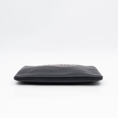 Campaign Clutch Black Leather