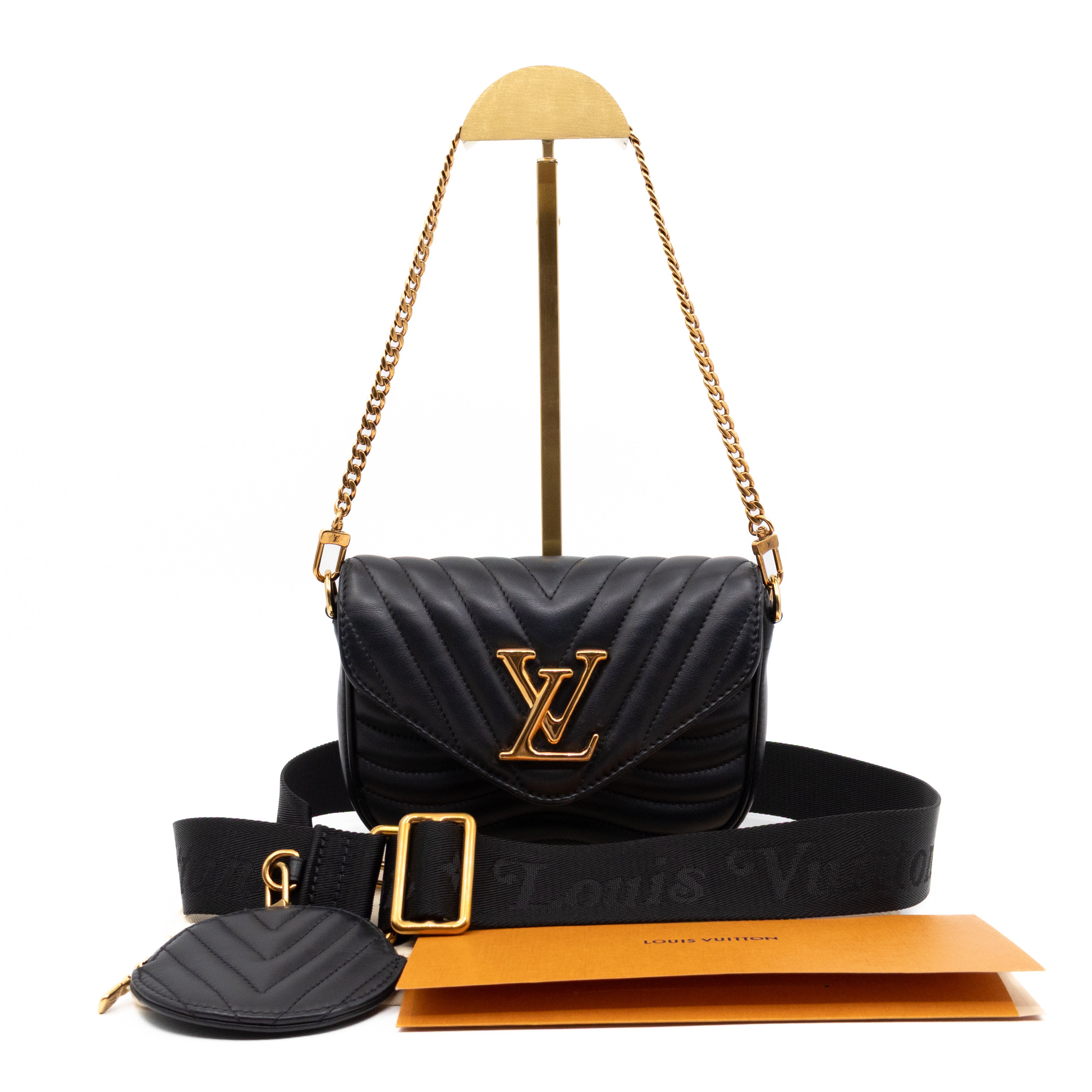 New Wave Multi Pochette Black Leather