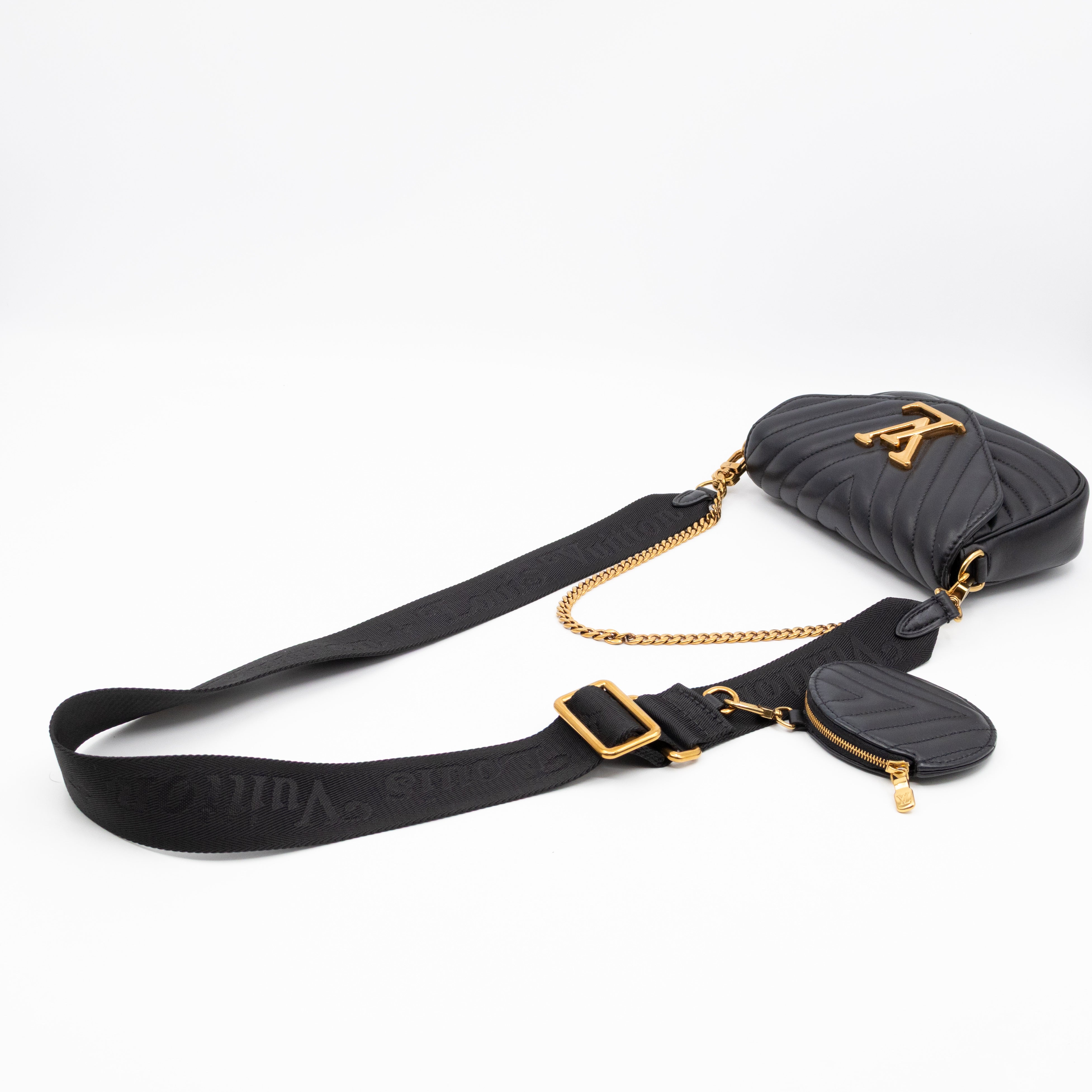 New Wave Multi Pochette Black Leather