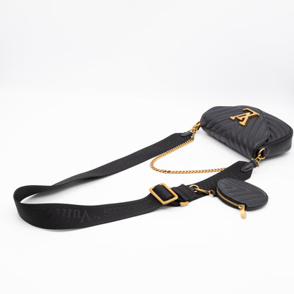 New Wave Multi Pochette Black Leather