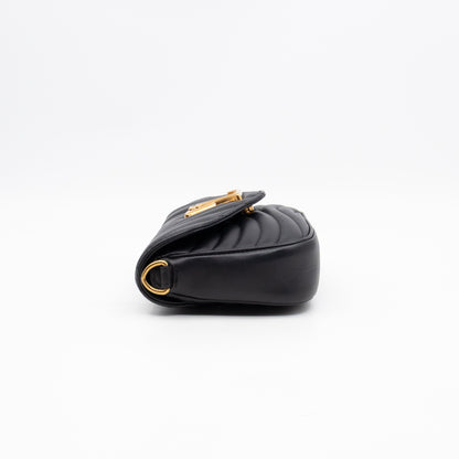 New Wave Multi Pochette Black Leather