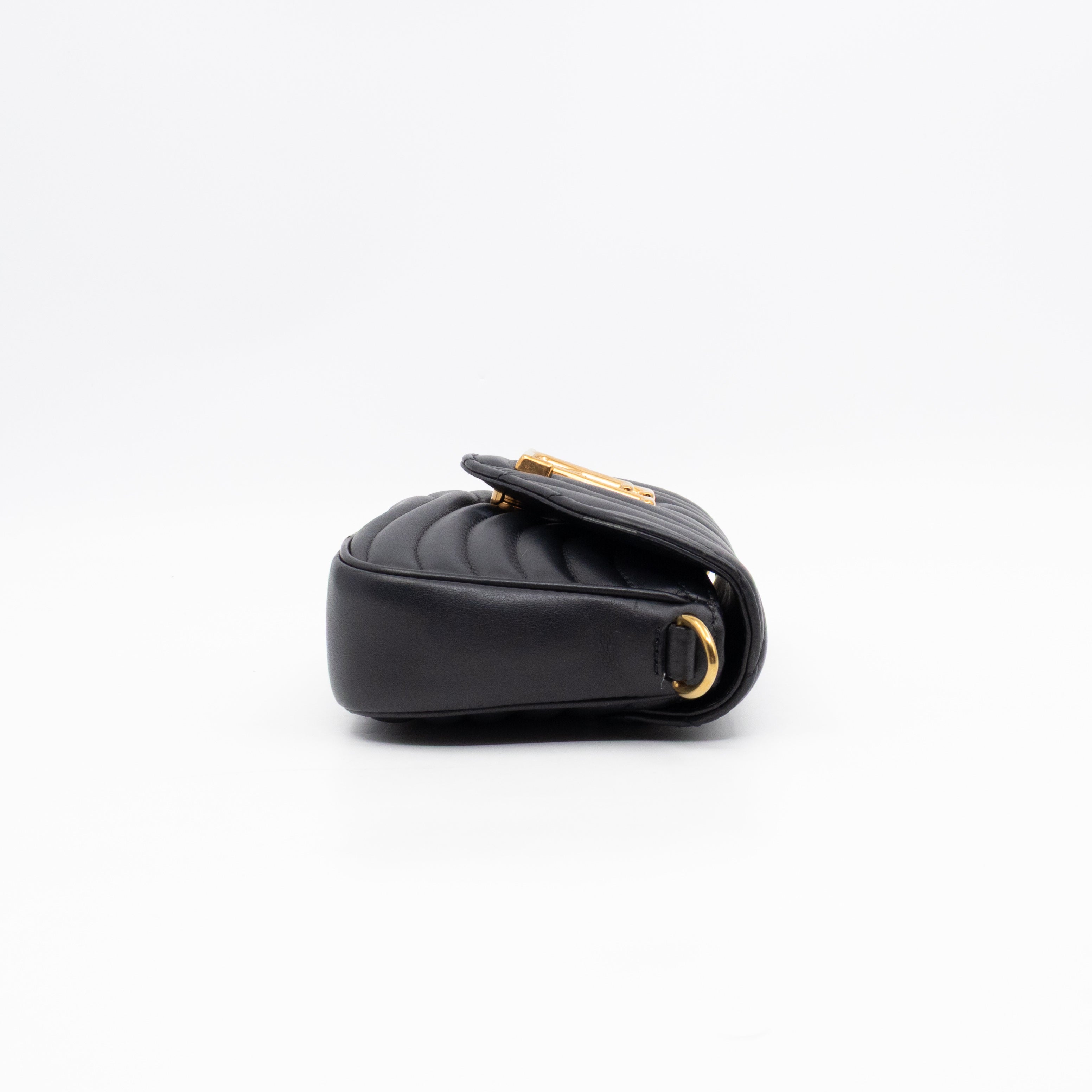 New Wave Multi Pochette Black Leather