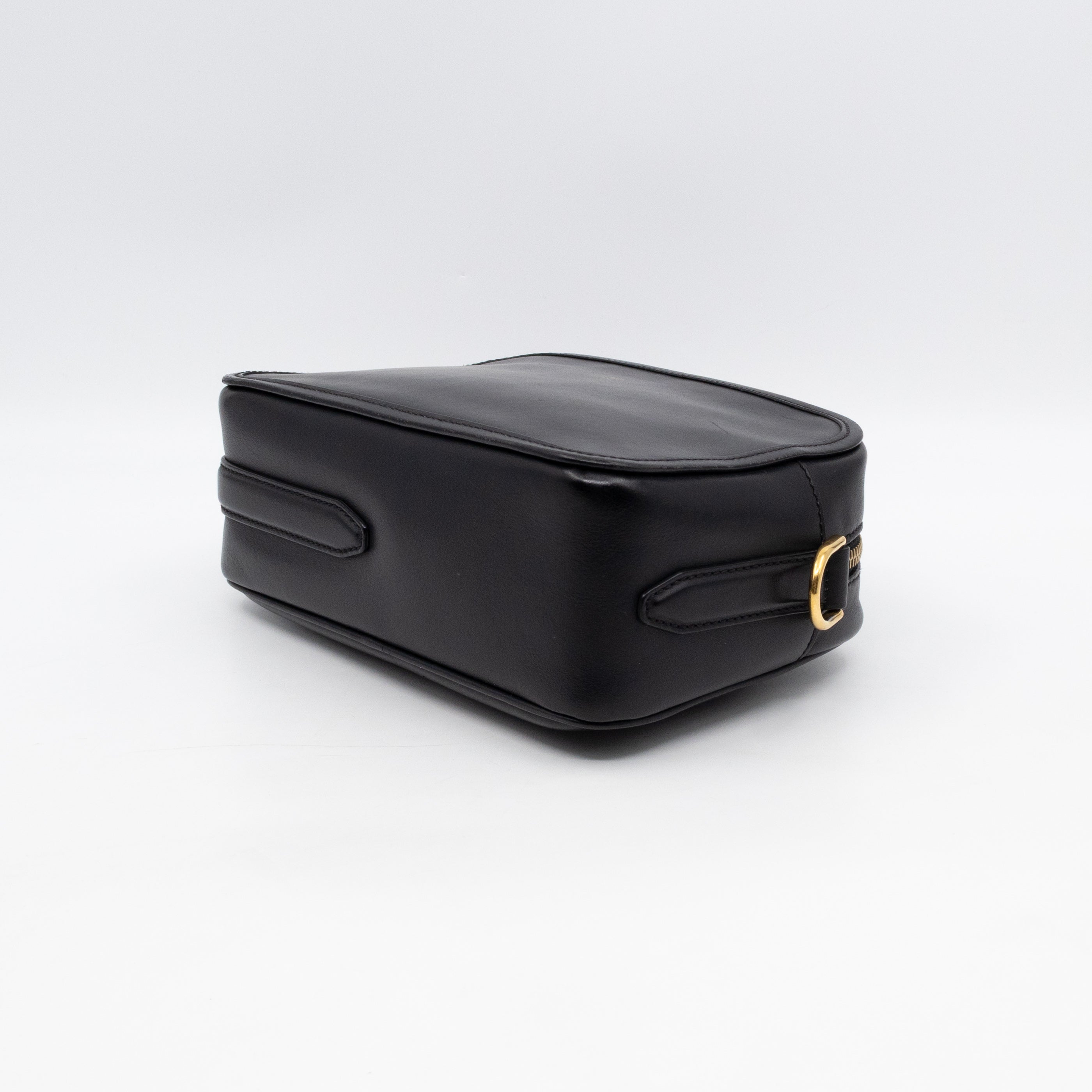 Camera Case Shoulder Bag Black Leather