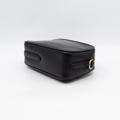 Camera Case Shoulder Bag Black Leather