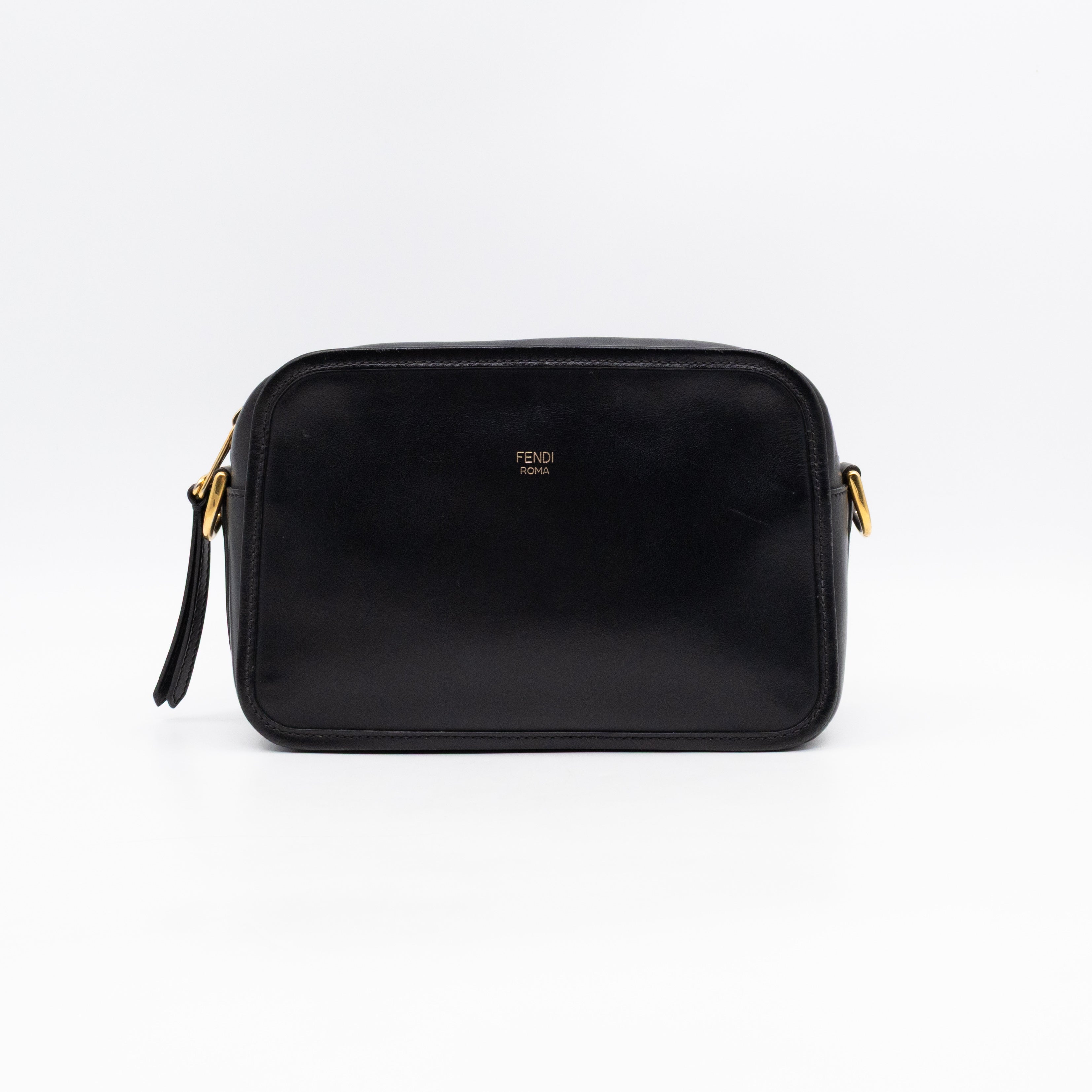 Fendi Camera Case Shoulder Bag Black Leather – Queen Station