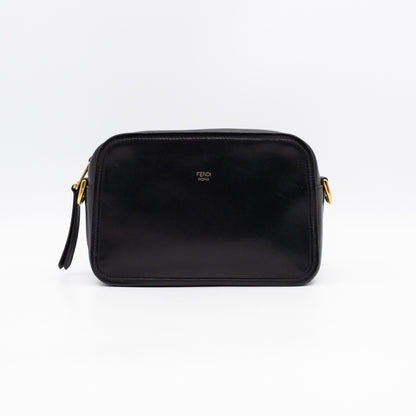 Camera Case Shoulder Bag Black Leather
