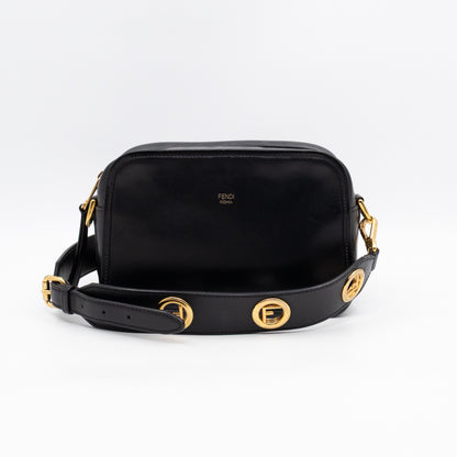 Camera Case Shoulder Bag Black Leather