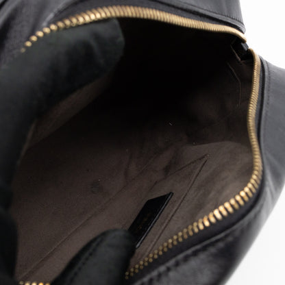 Camera Case Shoulder Bag Black Leather