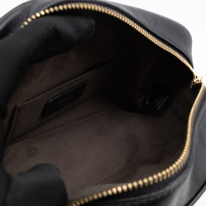 Camera Case Shoulder Bag Black Leather