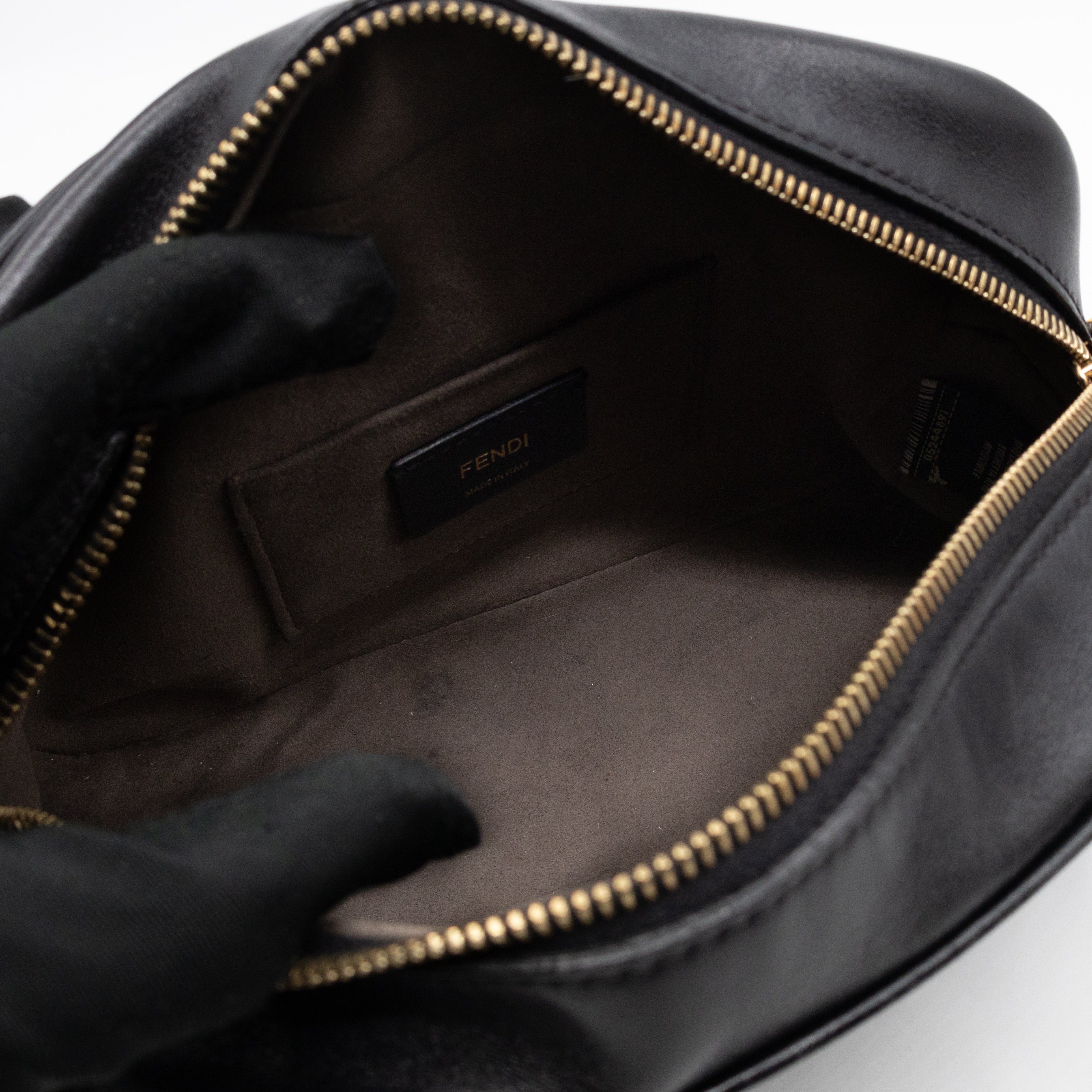 Camera Case Shoulder Bag Black Leather