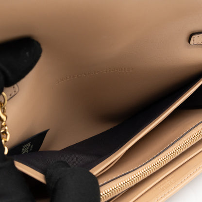 Roma Continental Wallet on Chain Floral FF Brown Canvas