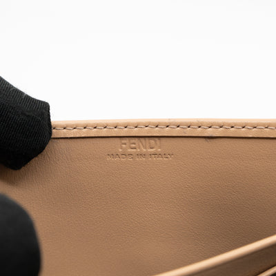 Roma Continental Wallet on Chain Floral FF Brown Canvas