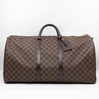 Keepall 55 Bandouliere Damier Ebene