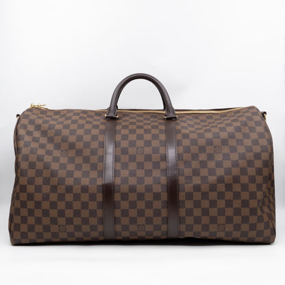 Keepall 55 Bandouliere Damier Ebene
