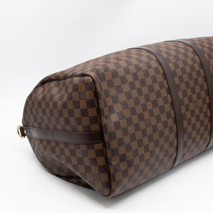 Keepall 55 Bandouliere Damier Ebene