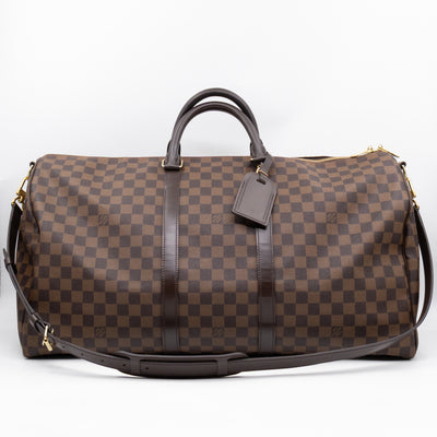 Keepall 55 Bandouliere Damier Ebene