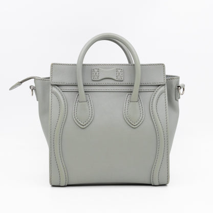 Nano Luggage Grey Leather