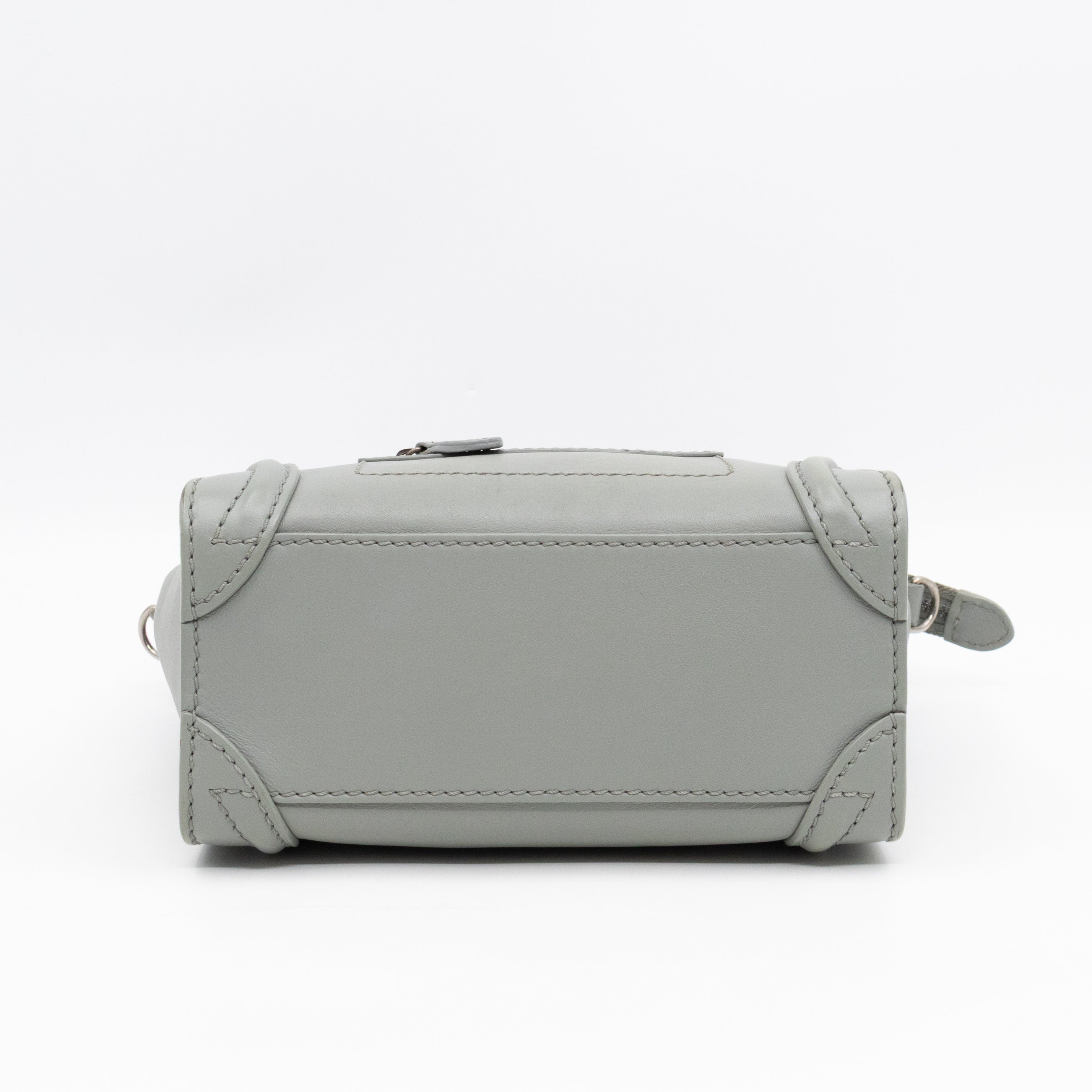 Nano Luggage Grey Leather