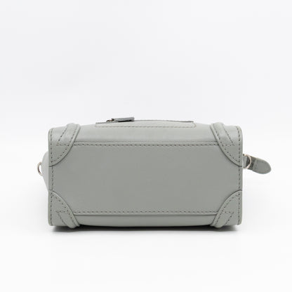Nano Luggage Grey Leather