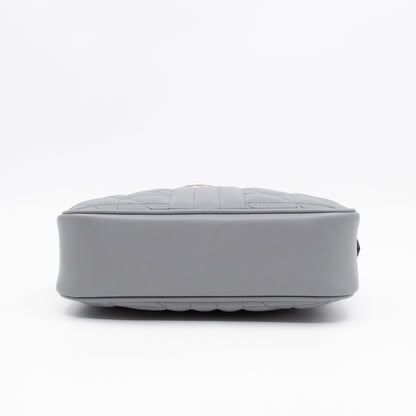 GG Marmont Small Deep Grey Matelasse Aria Leather