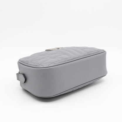 GG Marmont Small Deep Grey Matelasse Aria Leather