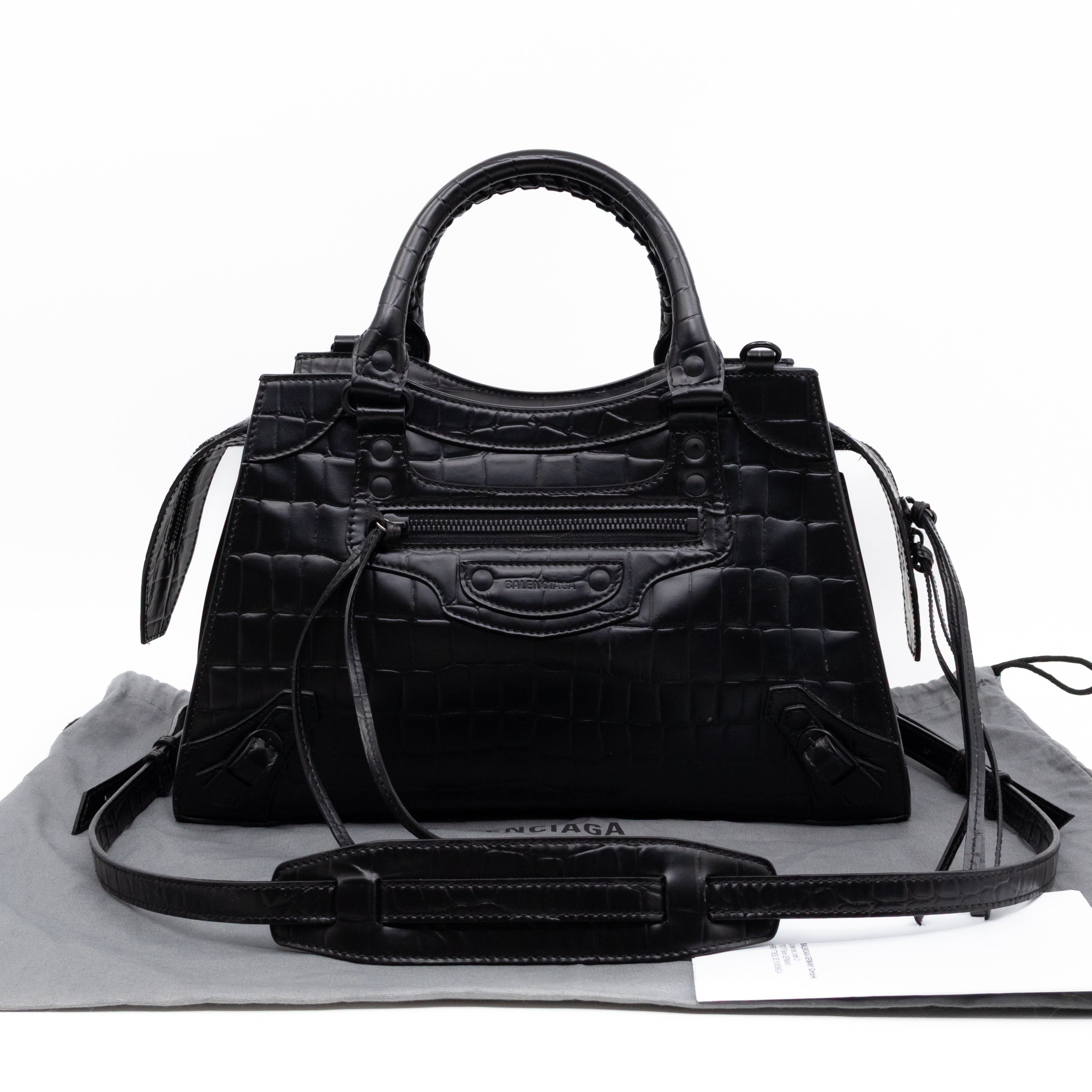 Neo Classic City Small Black Semi Shine Leather