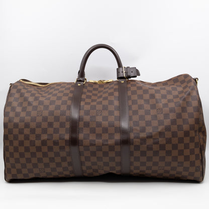Keepall 55 Bandouliere Damier Ebene