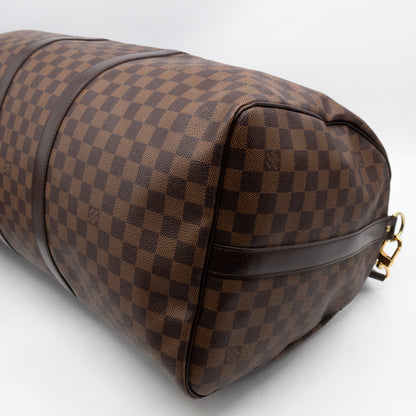 Keepall 55 Bandouliere Damier Ebene