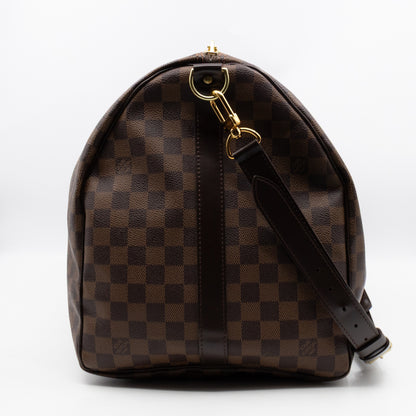 Keepall 55 Bandouliere Damier Ebene