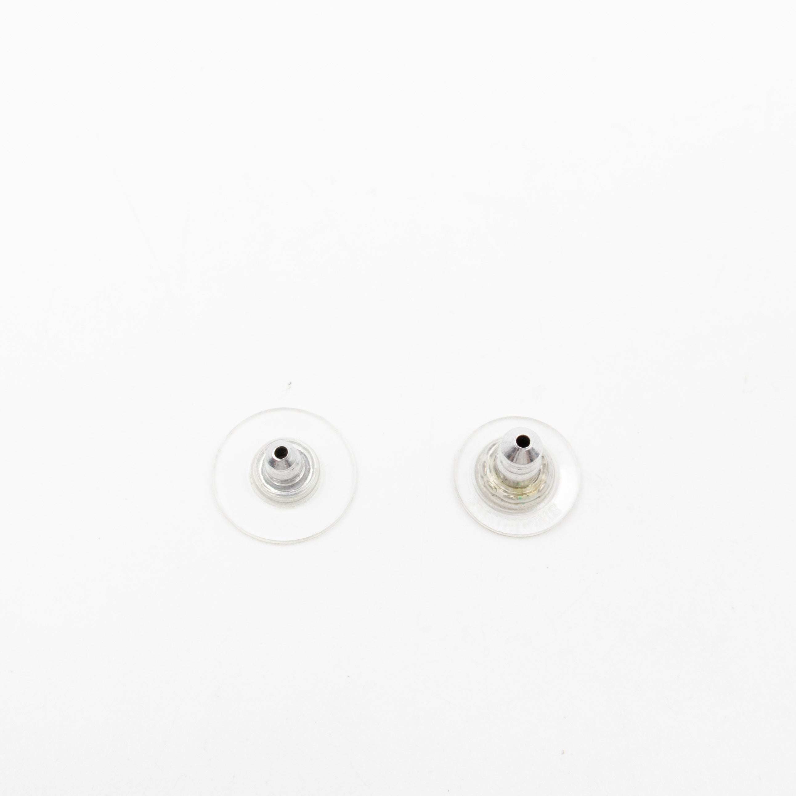 CC Crystal Pearl Drop Silver Earrings